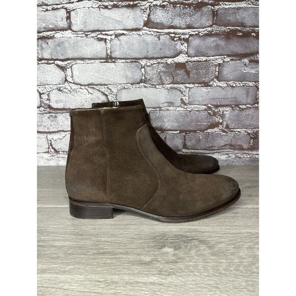N.D.C. Made by Hand Brown Maple Suede Leather Zip Booties Boots Women 39EU/8.5M - Picture 3 of 16